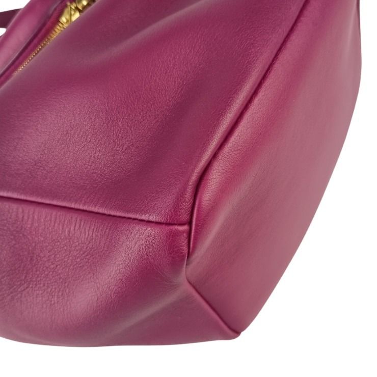 BOTTEGA VENETA ボッテガヴェネタ ショルダーバッグ BEAK ビーク 666531 パープル系 レザー レディース 2WAY ゴールド金具 美品