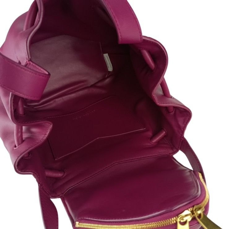 BOTTEGA VENETA ボッテガヴェネタ ショルダーバッグ BEAK ビーク 666531 パープル系 レザー レディース 2WAY ゴールド金具 美品