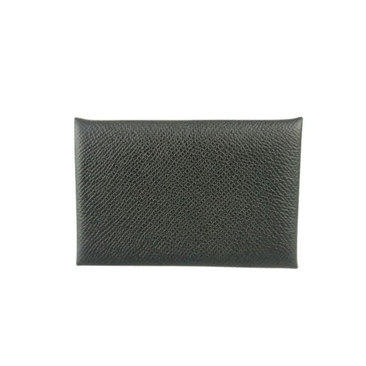HERMES エルメス カードケース/名刺入れ CALVI カルヴィ 044164CK BLACK エプソン ユニセックス 超美品
