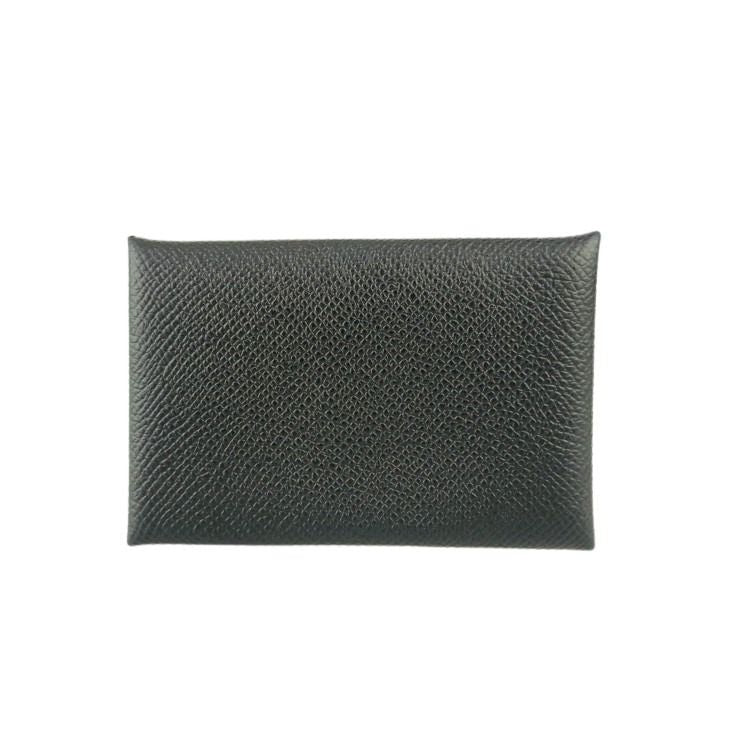 HERMES エルメス カードケース/名刺入れ CALVI カルヴィ 044164CK BLACK エプソン ユニセックス 超美品