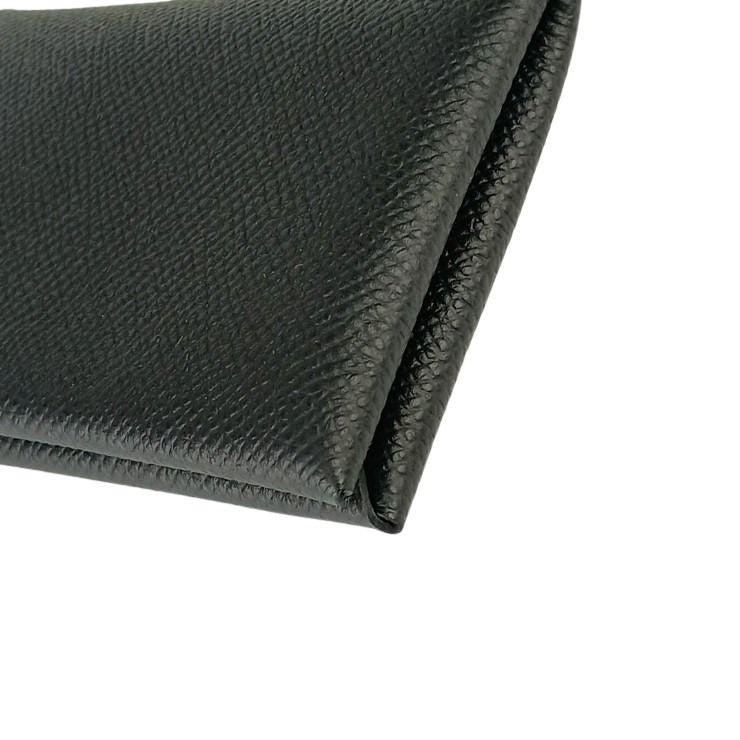 HERMES エルメス カードケース/名刺入れ CALVI カルヴィ 044164CK BLACK エプソン ユニセックス 超美品