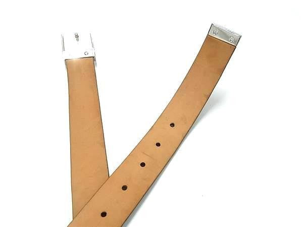 LOUIS VUITTON ルイヴィトン ベルト ダミエ サンチュール キャレ M6803 エベヌ系 PVC レザー ユニセックス 美品
