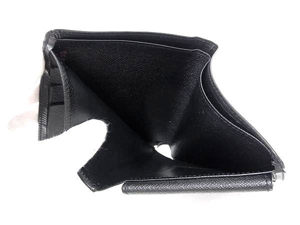 LOUIS VUITTON ルイヴィトン 二つ折り財布 エピ ポルト ビエ カルト クレディ モネ M63542 ブラック系 レザー ユニセックス 美品