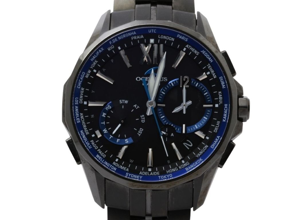 CASIO カシオ 腕時計 OCEANUS Manta オシアナス マンタ OCW-S3400B-1AJF ブラック系 チタン メンズ アナログ 美品