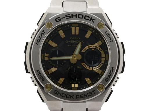 CASIO カシオ 腕時計 G-SHOCK G-STEEL GST-W100 Series GST-W110D-1A9JF ブラック シルバー系 樹脂／ステンレススチール メンズ アナデジ 超美品
