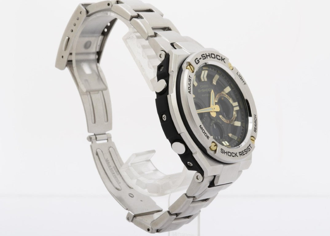 CASIO カシオ 腕時計 G-SHOCK G-STEEL GST-W100 Series GST-W110D-1A9JF ブラック シルバー系 樹脂／ステンレススチール メンズ アナデジ 超美品