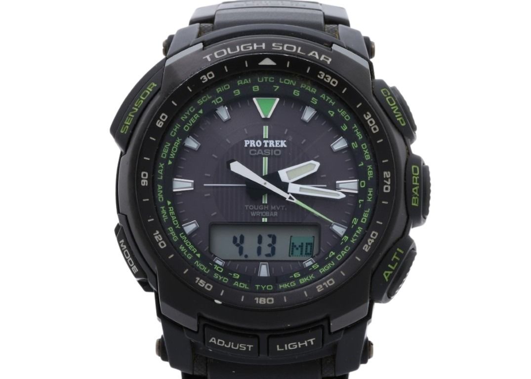 CASIO カシオ 腕時計 PRO TREK プロトレック PRW-5100 ブラック系 樹脂／ステンレススチール メンズ アナデジ 美品