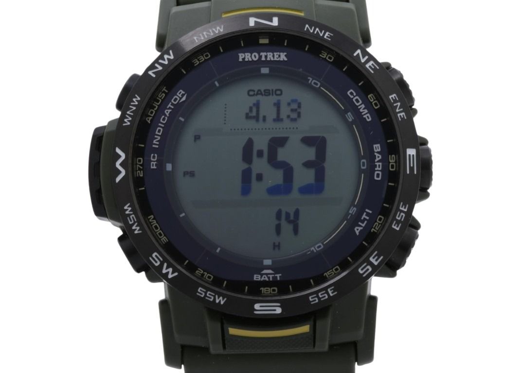 CASIO カシオ 腕時計 PRO TREK プロトレック Climber Line PRW-35Y-3BJF ブラック カーキ系 樹脂（バイオマス）／ステンレススチール メンズ デジタル 美品