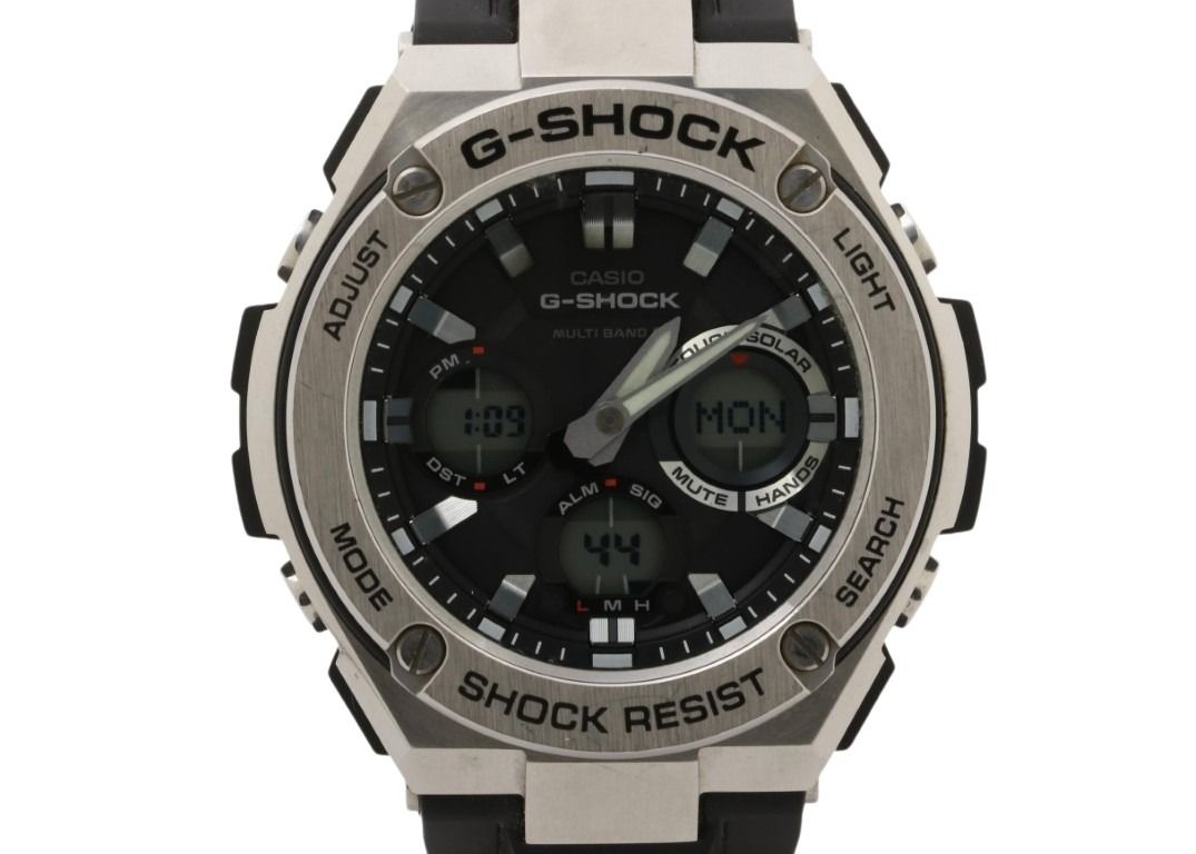 CASIO カシオ 腕時計 G-SHOCK G-STEEL GST-W100 Series GST-W110-1AJF ブラック系 樹脂／ステンレススチール メンズ アナデジ 美品