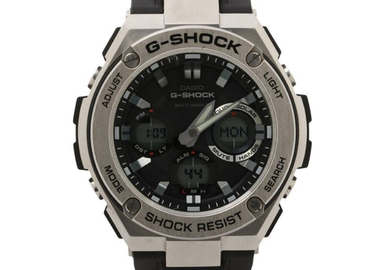 CASIO カシオ 腕時計 G-SHOCK G-STEEL GST-W100 Series GST-W110-1AJF ブラック系 樹脂／ステンレススチール メンズ アナデジ 美品