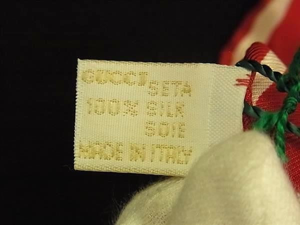 GUCCI グッチ スカーフ レッド系×マルチカラー シルク100% レディース 大判 自転車柄 超美品