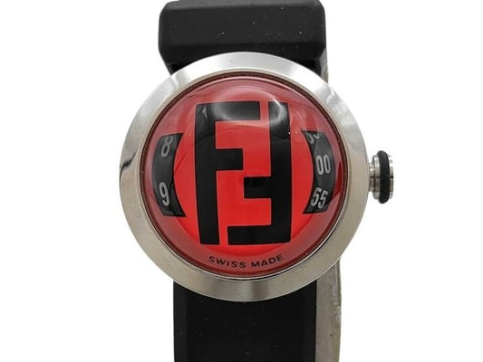 FENDI フェンディ 腕時計 ブースラ 8010L レッド ブラック系 ステンレス ラバー レディース クォーツ 美品