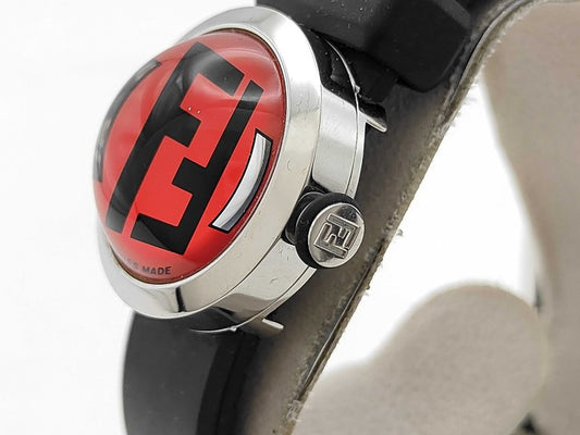 FENDI フェンディ 腕時計 ブースラ 8010L レッド ブラック系 ステンレス ラバー レディース クォーツ 美品