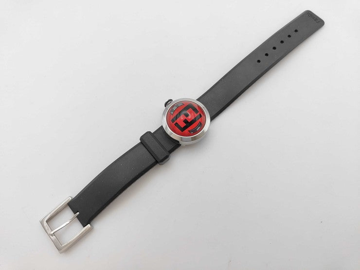 FENDI フェンディ 腕時計 ブースラ 8010L レッド ブラック系 ステンレス ラバー レディース クォーツ 美品