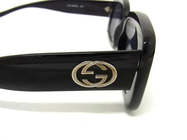 GUCCI グッチ サングラス インターロッキングG GG2407/S ブラック系×レンズ クリアブルー系 プラスチック ユニセックス 美品