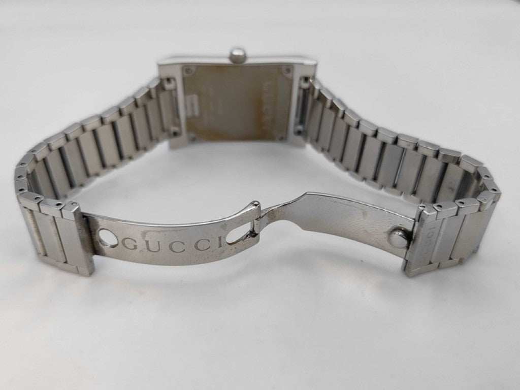 GUCCI グッチ 時計 111M ブルー シルバー系 ステンレス メンズ 美品