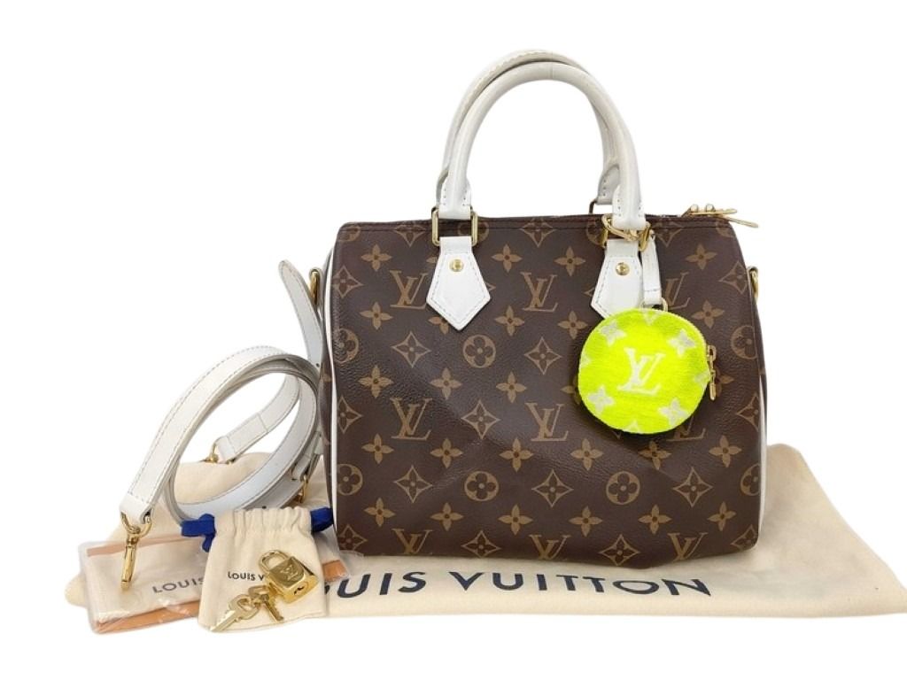 LOUIS VUITTON ルイヴィトン ハンドバッグ スピーディバンドリエール25 M20754 ブラウン ホワイト系 モノグラム レディース 2WAY ショルダーバッグ ミニボストンバッグ 美品
