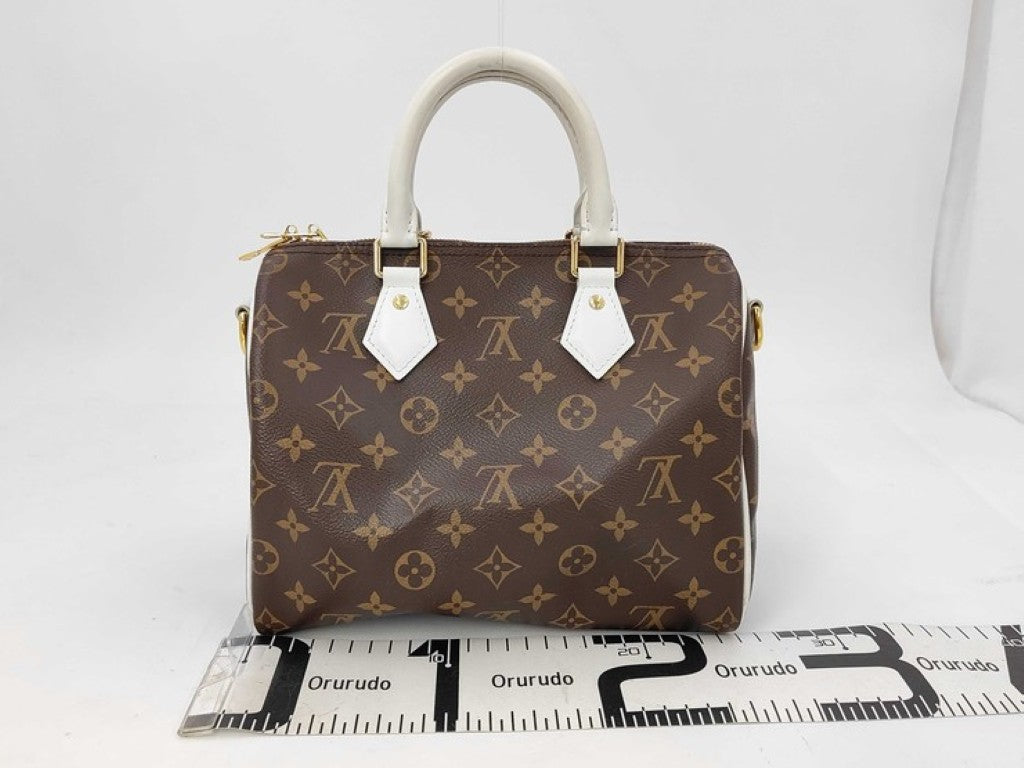 LOUIS VUITTON ルイヴィトン ハンドバッグ スピーディバンドリエール25 M20754 ブラウン ホワイト系 モノグラム レディース 2WAY ショルダーバッグ ミニボストンバッグ 美品