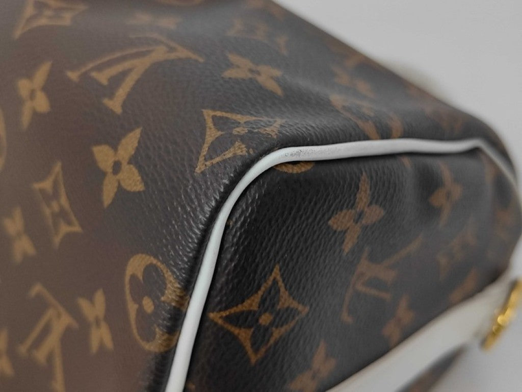 LOUIS VUITTON ルイヴィトン ハンドバッグ スピーディバンドリエール25 M20754 ブラウン ホワイト系 モノグラム レディース 2WAY ショルダーバッグ ミニボストンバッグ 美品