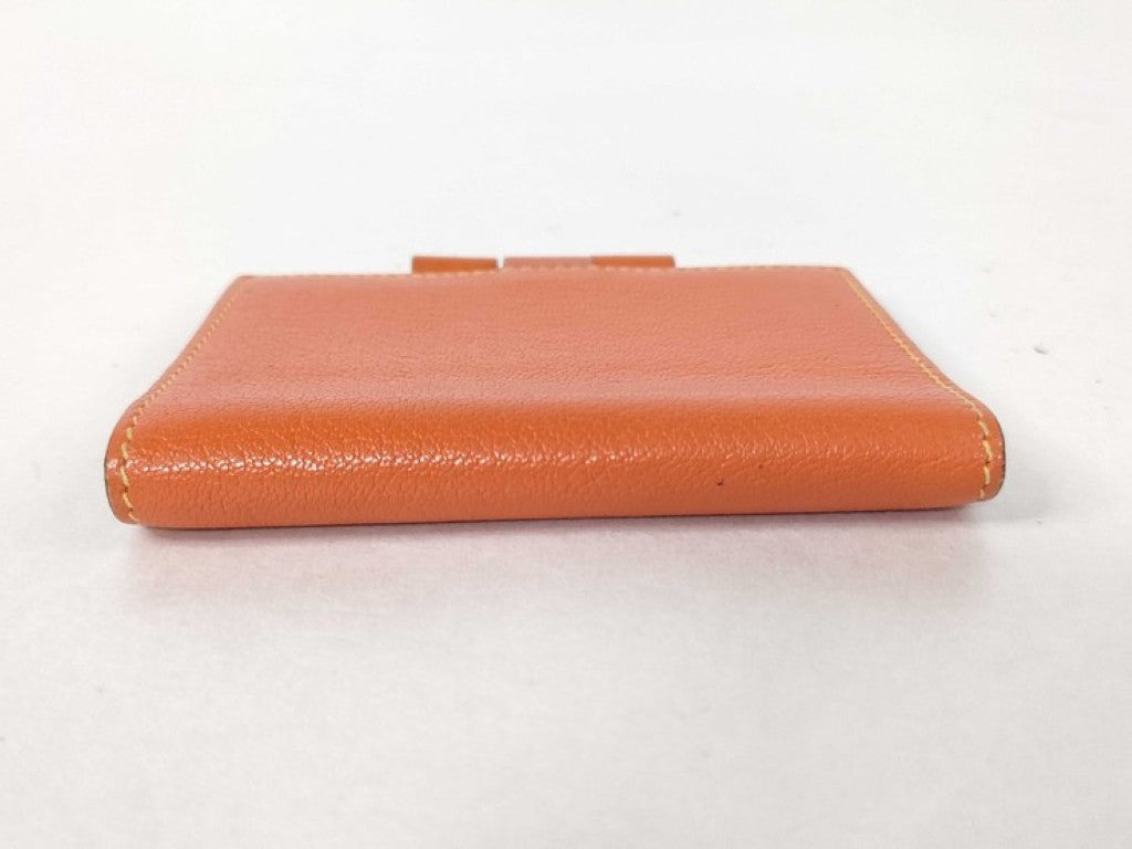 HERMES エルメス 手帳ケース アジェンダ ミニ オレンジ系 イエロー系 レザー ユニセックス 文房具 ステーショナリー 美品