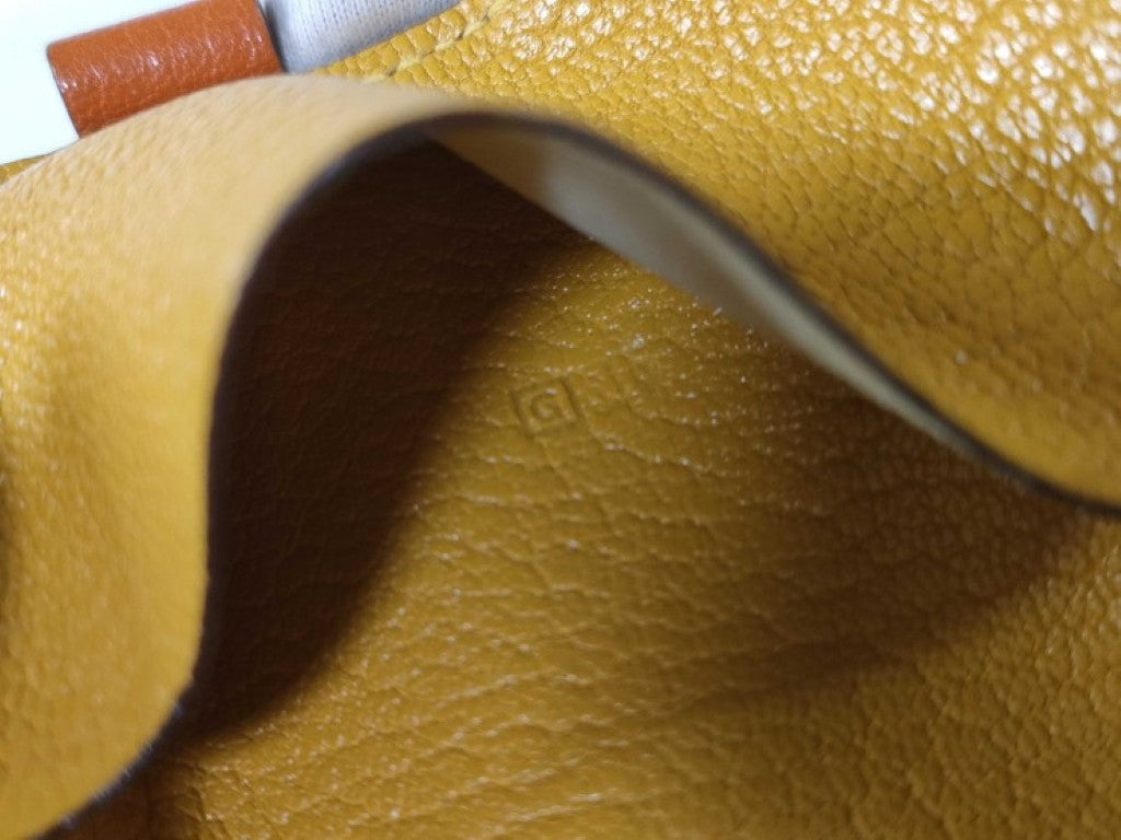 HERMES エルメス 手帳ケース アジェンダ ミニ オレンジ系 イエロー系 レザー ユニセックス 文房具 ステーショナリー 美品