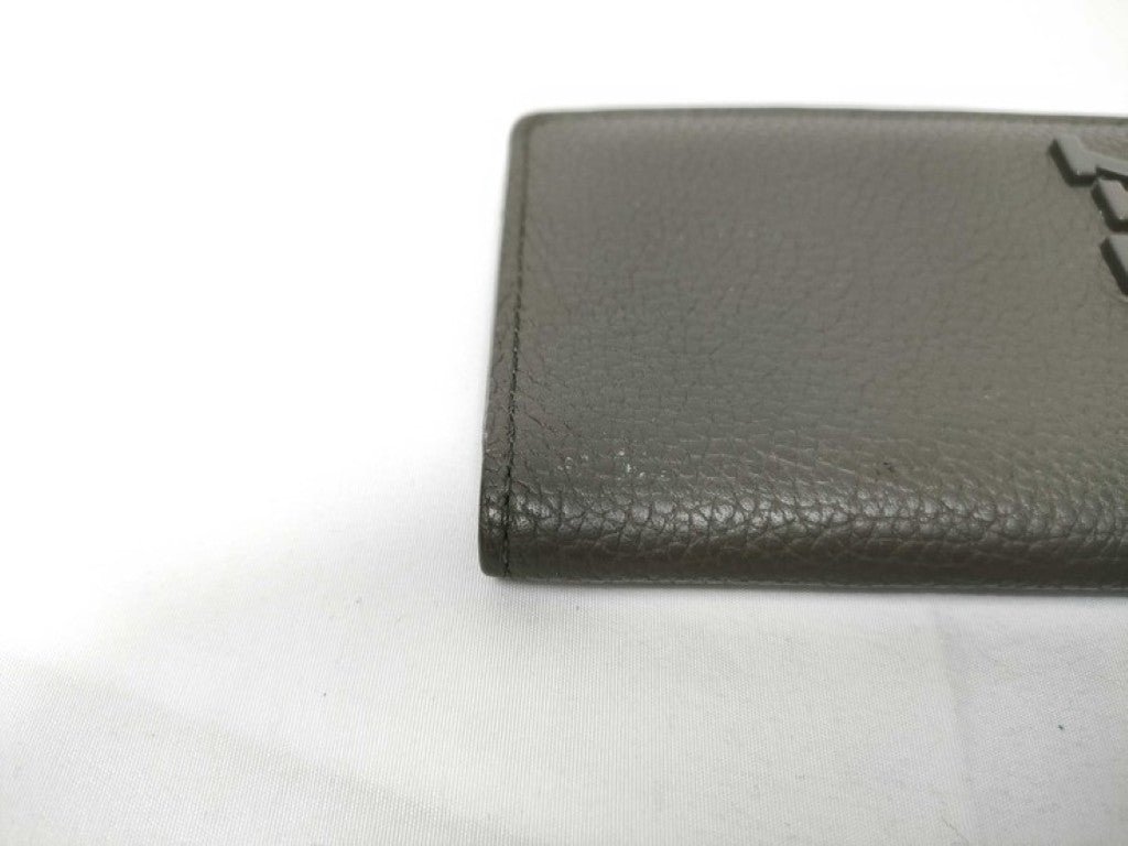 LOUIS VUITTON ルイヴィトン カードケース アエログラム オーガナイザードゥポッシュ M82277 カーキ系 レザー メンズ パスケース 名刺入れ 美品
