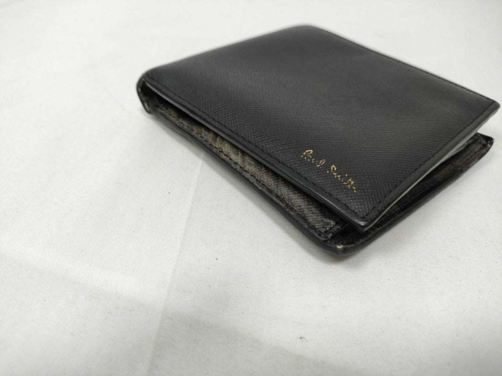 Paul Smith ポールスミス 2つ折り財布 M1A ブラック マルチカラー系 レザー メンズ ミニクーパー 美品