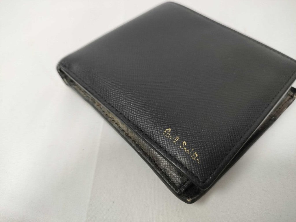 Paul Smith ポールスミス 2つ折り財布 M1A ブラック マルチカラー系 レザー メンズ ミニクーパー 美品