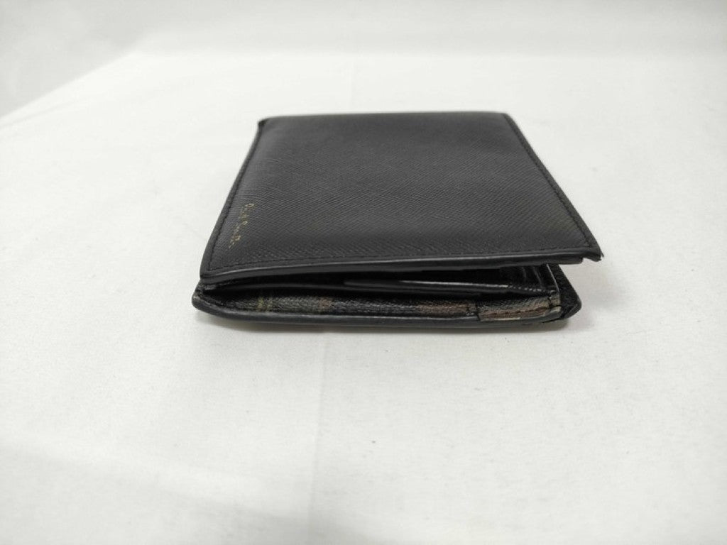 Paul Smith ポールスミス 2つ折り財布 M1A ブラック マルチカラー系 レザー メンズ ミニクーパー 美品