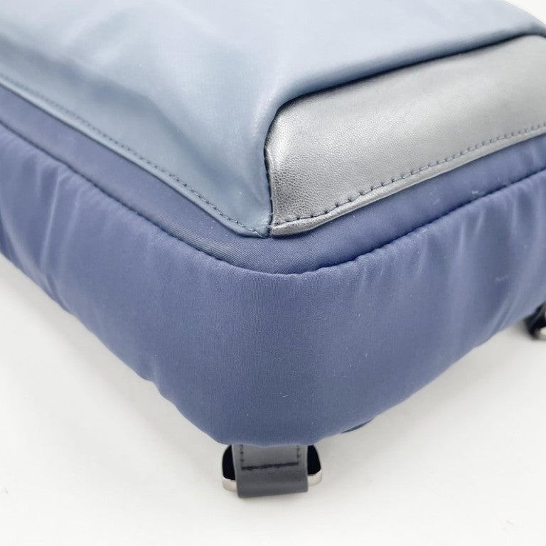 TUMI トゥミ ボディバッグ HARRISON ハリソン 6602035NVYN ネイビー×ブラック系 ナイロン レザー メンズ ショルダーバッグ シルバー金具 美品