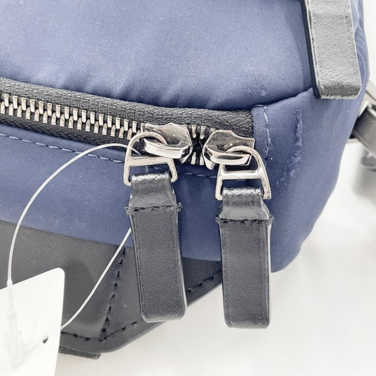 TUMI トゥミ ボディバッグ HARRISON ハリソン 6602035NVYN ネイビー×ブラック系 ナイロン レザー メンズ ショルダーバッグ シルバー金具 美品
