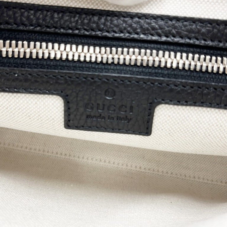 GUCCI グッチ ショルダーバッグ ジャンボGG 761747 ブラック系 レザー ユニセックス 2WAY シルバー金具 新品未使用展示品