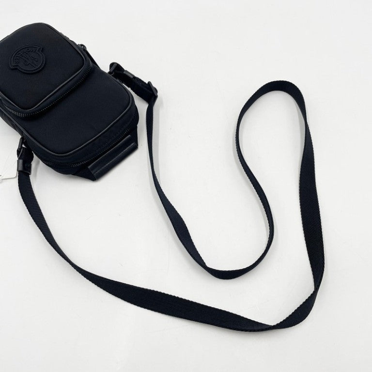 MONCLER モンクレール ショルダーバッグ YEHOR クロスボディバッグ ブラック系 ナイロンキャンバス ユニセックス 美品