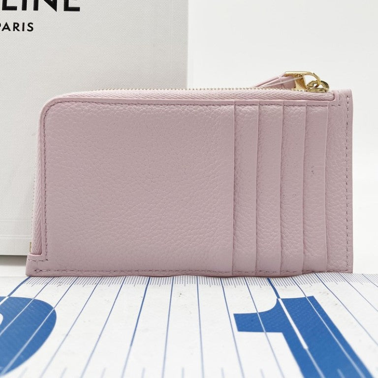 CELINE セリーヌ コインケース コインカード･ホルダー L10082O54 ピンク系 レザー レディース ゴールド金具 新品未使用展示品