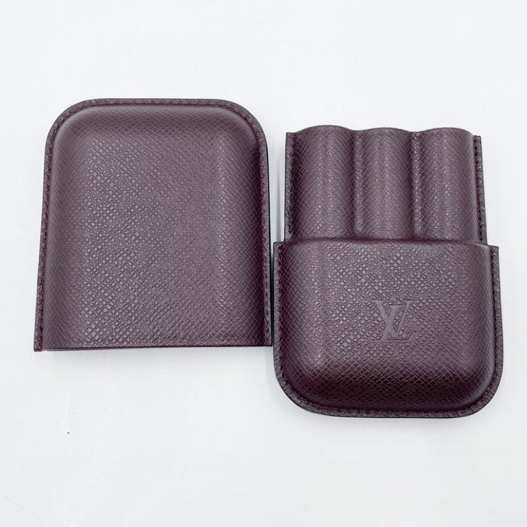 LOUIS VUITTON ルイヴィトン シガレットケース エテュイ 3 ロブスト M30726 アカジュー系 タイガ メンズ 美品