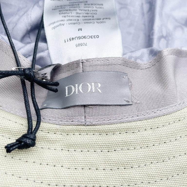 DIOR HOMME ディオール オム ハット Cactus Jack カクタスジャック カーキ系 コットン レーヨン ユニセックス バケットハット 美品