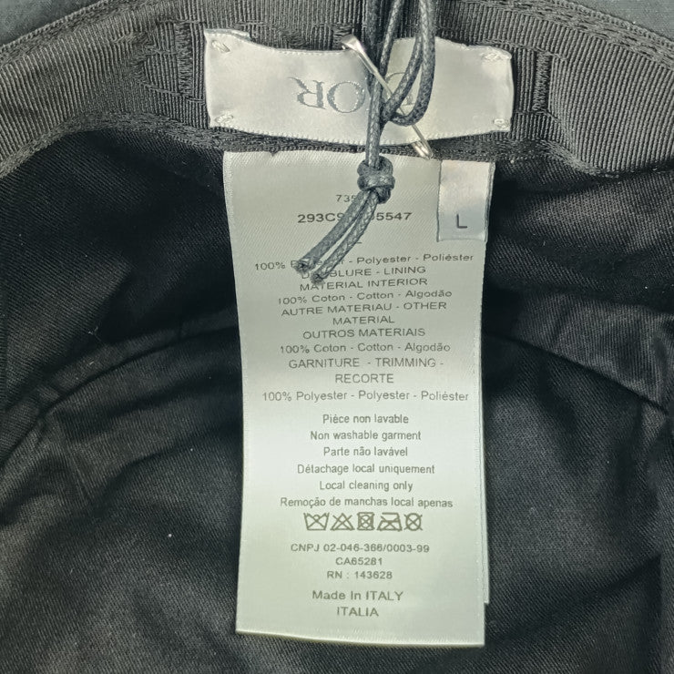 Christian Dior ディオール 帽子 DIOR AND PARLEY バケットハット 293C906D5547 ブルー系 ポリエステル ユニセックス パーレイ フォー ジ オーシャンズ コラボ サイズL 美品