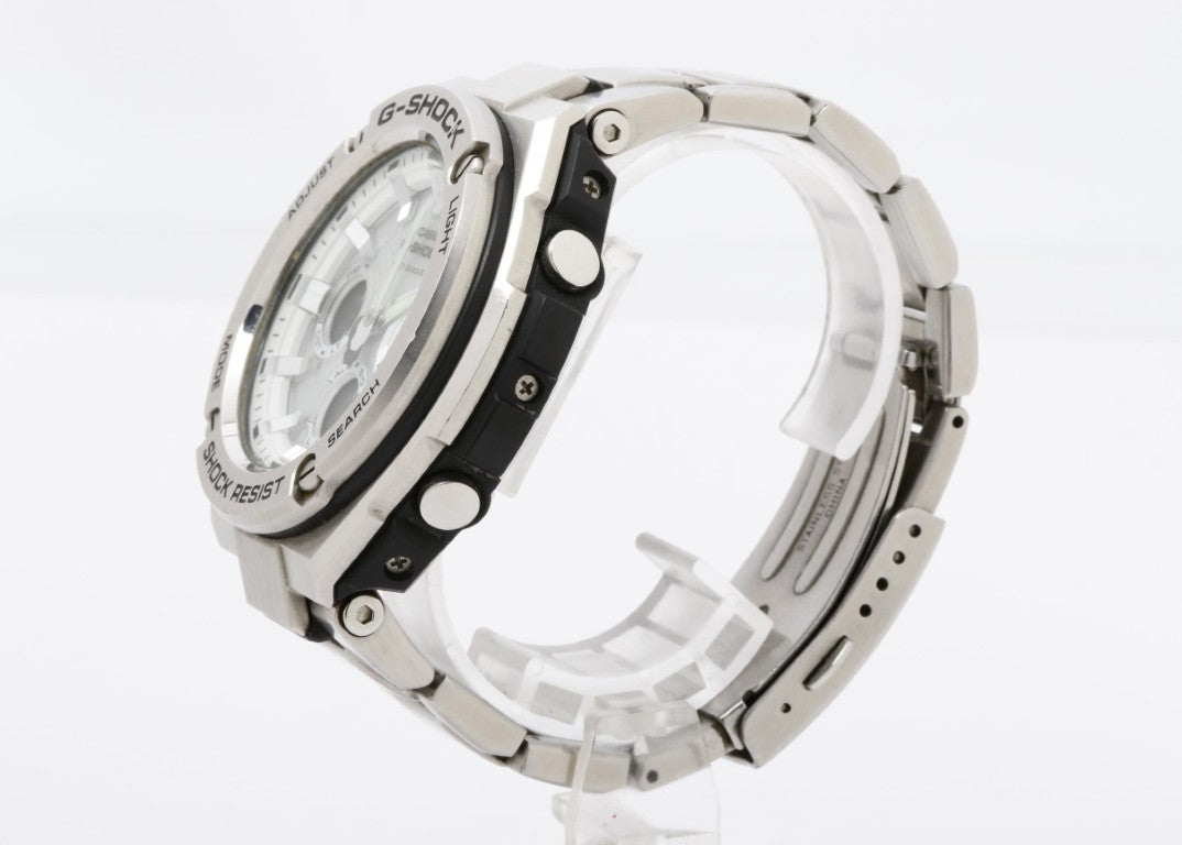 CASIO カシオ 時計 G-SHOCK G-STEEL GST-W1100-7AJF ホワイト シルバー系 ステンレス メンズ アナデジ 美品