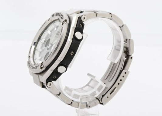 CASIO カシオ 時計 G-SHOCK G-STEEL GST-W1100-7AJF ホワイト シルバー系 ステンレス メンズ アナデジ 美品