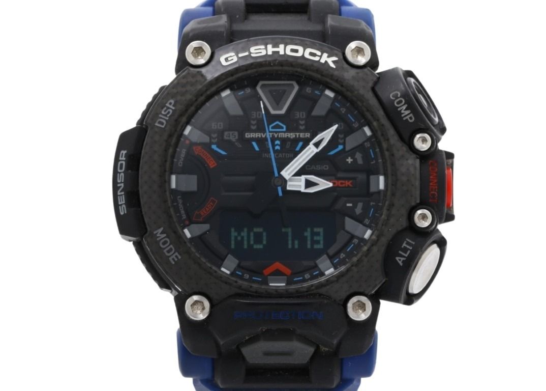 CASIO カシオ 時計 G-SHOCK MASTER OF G - AIR GRAVITYMASTER GR-B200-1A2JF ブラック系 カーボン 樹脂バンド メンズ アナデジ 美品