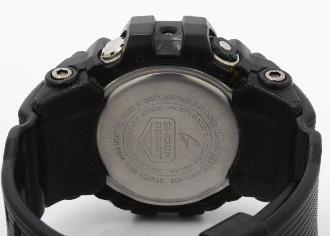 CASIO カシオ 時計 G-SHOCK MASTER OF G - LAND MUDMASTER GWG-100-1AJF ブラック系 樹脂／ステンレススチール 樹脂バンド メンズ アナデジ 美品