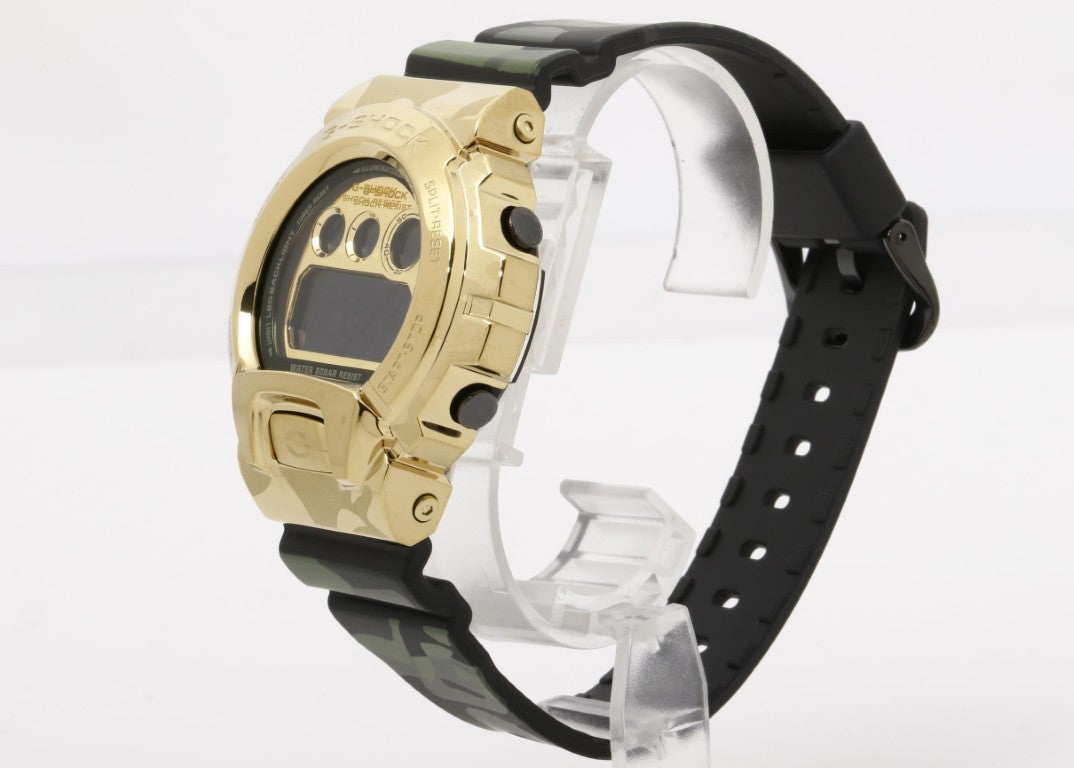 CASIO カシオ 時計 G-SHOCK BOLD CAMO SERIES, CAMO AND GOLD DIGITAL 6900 SERIES GM-6900CMG-3JF ゴールド 迷彩系 樹脂／ステンレススチール 樹脂バンド メンズ デジタル 新品未使用展示品