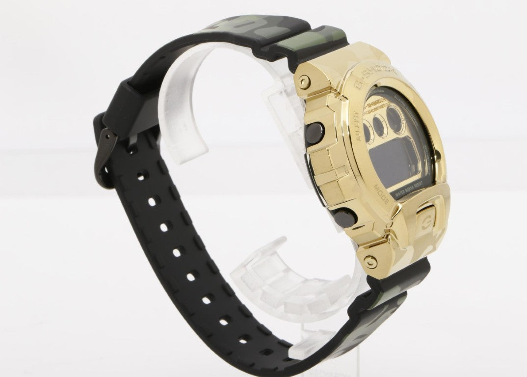 CASIO カシオ 時計 G-SHOCK BOLD CAMO SERIES, CAMO AND GOLD DIGITAL 6900 SERIES GM-6900CMG-3JF ゴールド 迷彩系 樹脂／ステンレススチール 樹脂バンド メンズ デジタル 新品未使用展示品