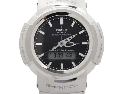 CASIO カシオ 時計 G-SHOCK FULL METAL AW-500 SERIES AWM-500D-1AJF ブラック シルバー系 ステンレススチール メタルバンド（ステンレススチール） メンズ アナデジ 美品