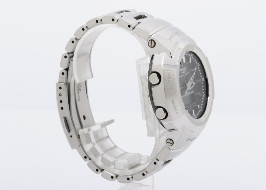 CASIO カシオ 時計 G-SHOCK FULL METAL AW-500 SERIES AWM-500D-1AJF ブラック シルバー系 ステンレススチール メタルバンド（ステンレススチール） メンズ アナデジ 美品