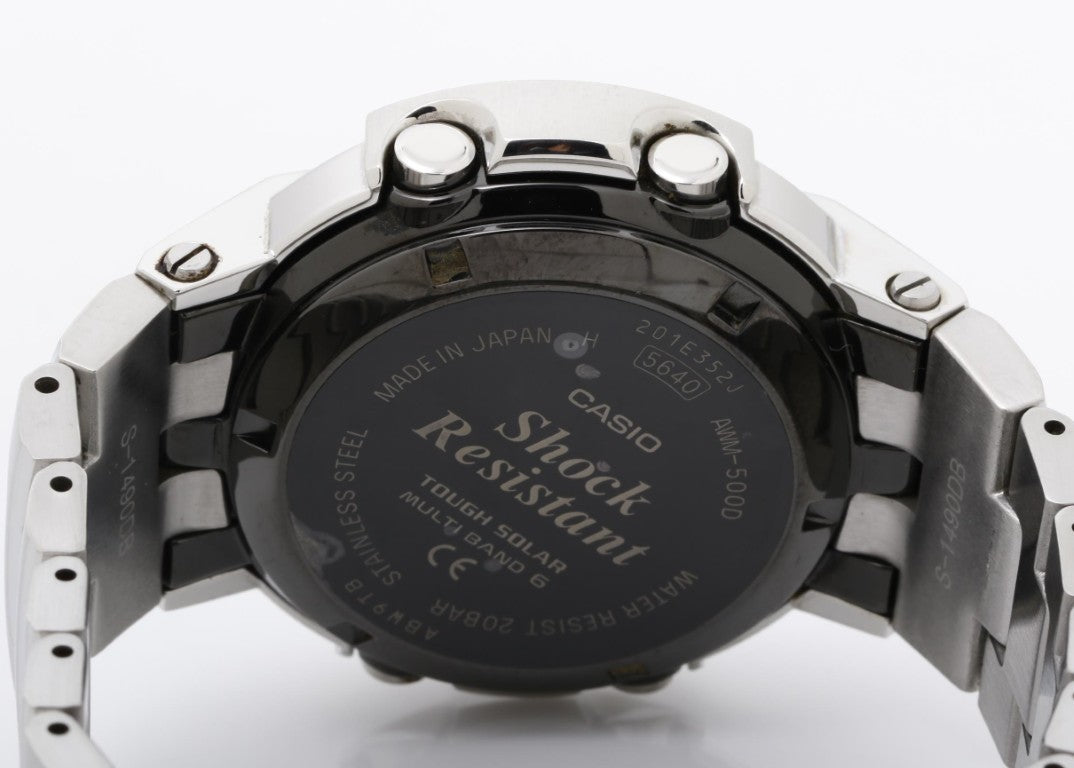 CASIO カシオ 時計 G-SHOCK FULL METAL AW-500 SERIES AWM-500D-1AJF ブラック シルバー系 ステンレススチール メタルバンド（ステンレススチール） メンズ アナデジ 美品