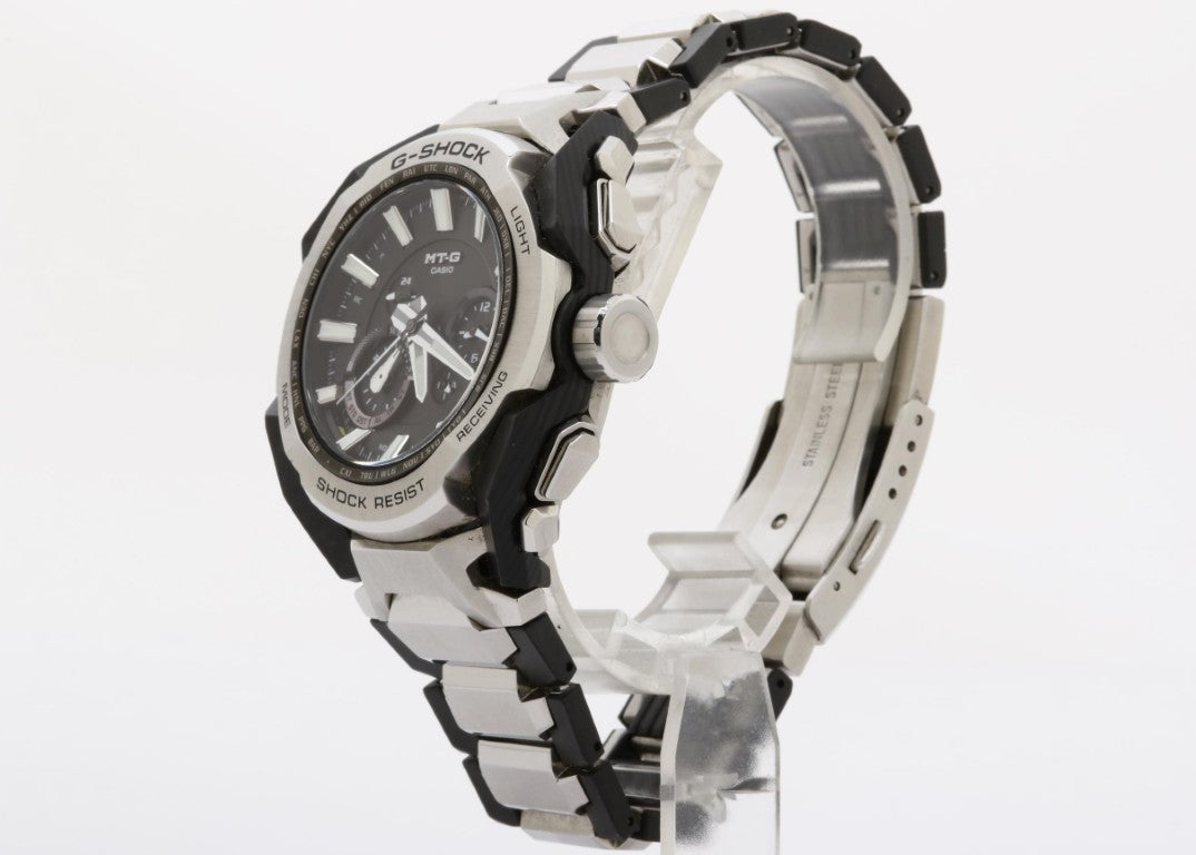 CASIO カシオ 時計 G-SHOCK MT-G MTG-B4000 Series MTG-B4000D-1AJF ブラック シルバー系 カーボンファイバー強化樹脂／ステンレススチール レイヤーコンポジットバンド メンズ アナログ 美品