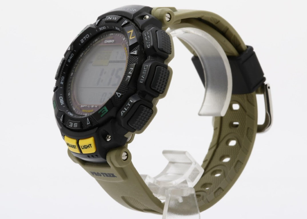 CASIO カシオ 時計 PRO TREK プロトレック Climber Line PRG-240-5JF ブラック カーキ系 樹脂 樹脂バンド メンズ デジタル 美品