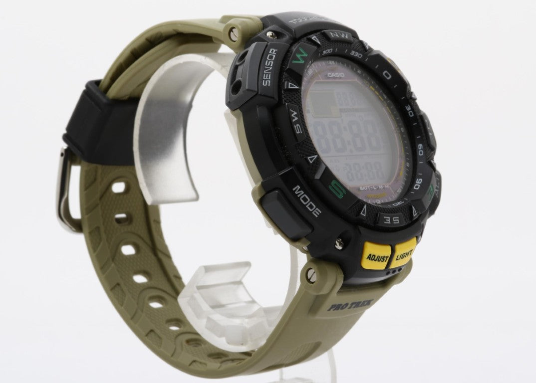 CASIO カシオ 時計 PRO TREK プロトレック Climber Line PRG-240-5JF ブラック カーキ系 樹脂 樹脂バンド メンズ デジタル 美品