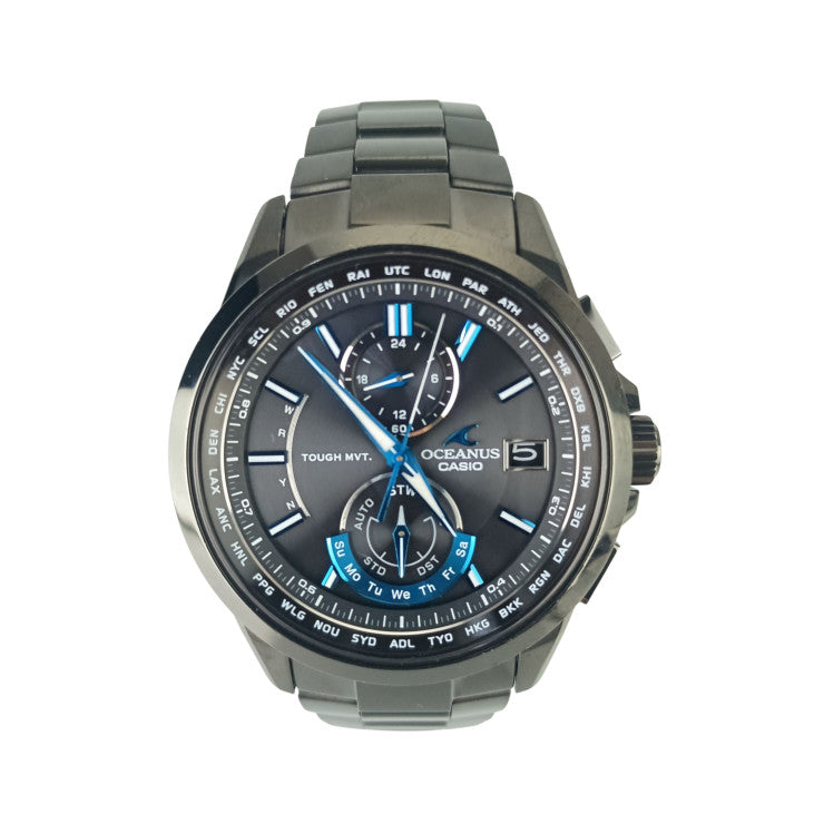 CASIO カシオ 時計 OCEANUS オシアナス OCW-T2500B-1AJF ブラック系 チタン メンズ アナログ 美品